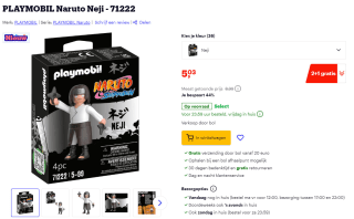 Playmobil Naruto Neji (71222) voor €5,03 bij Bol
