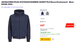 Jack & Jones JCOTRACK jas voor €22,80 bij Bol