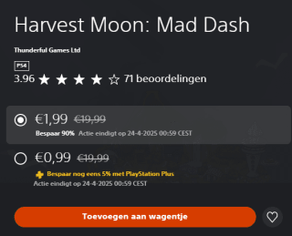 Harvest Moon: Mad Dash voor €1,99 in de Playstation Store