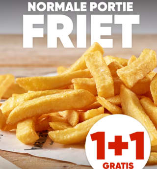1+1 gratis op Friet en/of Milkshakes bij Kwalitaria