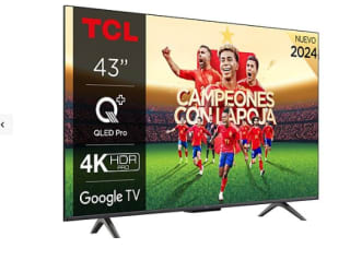 TV QLED 43" TCL 43C655, UHD 4K, AiPQ PRO, QLEDPRO, Dolby Vision y Atmos, HDR10+, Negro por 299€