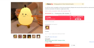 Luz Nocturna Infantil quitamiedos modelo pera por 12,03€