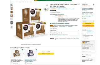 Dolce Gusto NESCAFÉ Café con Leche Pack 3 x 30 por solo 14,43€