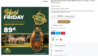 Paleta de Bellota 100% Ibérica por 89€