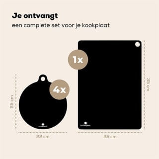 Inductiebeschermer kookmatjes (set van 5) voor maar €9,95!