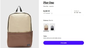 Mochila Pier One por 8.5€