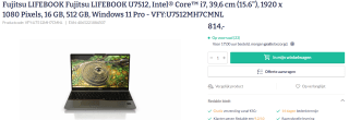 Fujitsu Lifebook U7512 - Laptop voor €814 bij Redable