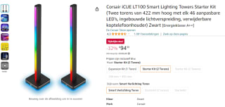 Corsair iCUE LT100 Smart Lighting Towers Starter Kit voor €94,99