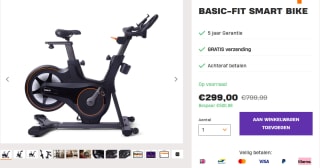 Basic-Fit Smart Bike voor €299 via de Basic-Fit shop