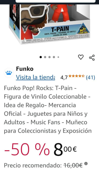 Funko Pop Rocks T. Pain por 8€.