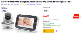 Alecto Babyfoon met Camera - Op afstand Beweegbaar voor €120,56 bij bol