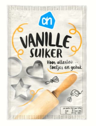 AH Vanillesuiker 10 x 8 gram voor €0,33