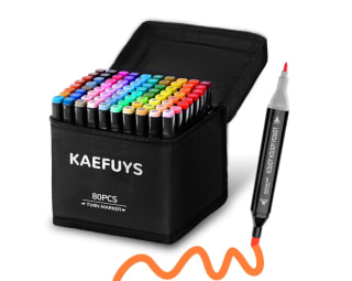 Set 80 rotuladores doble punta marcadores Permanentes Secado Rápido por solo 18,99€