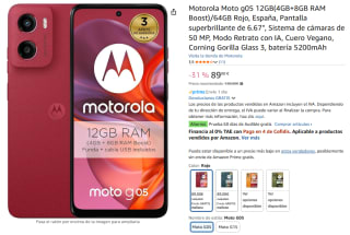 Motorola Moto g05 12GB(4GB+8GB RAM Boost)/64GB por 89€