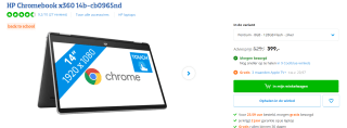 HP 360 chromebook voor €399 bij Coolblue