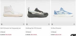 Tot 50% korting tijdens de sale bij Vans