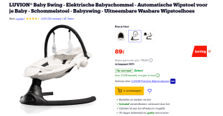 Luvion Baby Swing voor €89 bij Bol