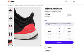 Tenis Adidas Ultraboost 1.0 Hombre running por 80,10€