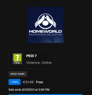Homeworld Remastered Collection gratis bij Epic Games