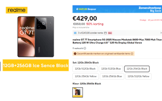 Realme GT 7T 12GB/256GB Zwart voor €429 bij Aliexpress