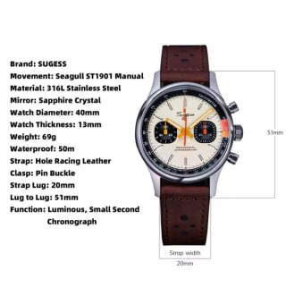 Sugess Reloj de pulsera mecánico Hombre por solo 124,25€