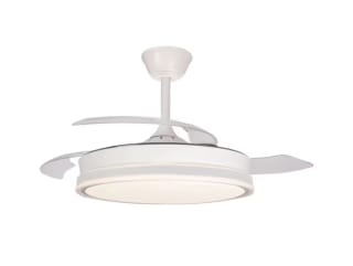 Ventilador Akunadecor de techo modelo PITIJOPO blanco motor DC 6 velocidades Tecnología Led 45W sistema CCT 4400 Lúmenes por 49,22€