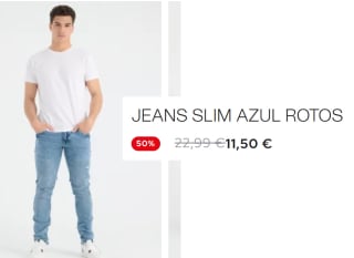 Jeans Slim Fit para Hombre por 11.5€