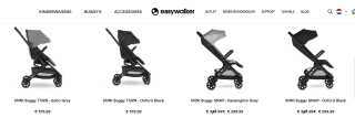 10% korting op MINI kinderwagen by Easywalker, incl. de sale