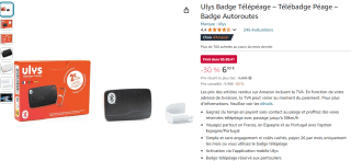 Ulys tolbadge voor €6,90 via Amazon FR