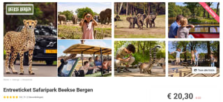 Ticket Safaripark Beekse Bergen voor €20,30 bij Tripper