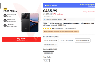 Poco F7 Ultra 256GB Geel voor €485,99 bij Aliexpress