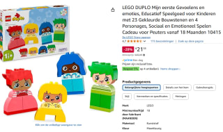 LEGO DUPLO - Big Feelings & Emotions voor €21,55 bij Amazon