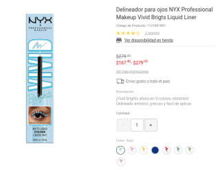 Delineador de Ojos NYX Professional por $167 en Liverpool