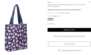 Bolsa deportiva de Mujer Downtown Puma x Forever. Cristina Pedroche por 11.18€
