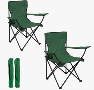 Set de 2 Sillas camping plegable con bolsa transporte por 19,59€