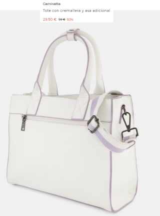 Tote con cremallera y asa adicional Caminatta por 29.5€