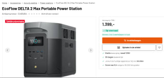 EcoFlow DELTA 2 Max Portable Power Station voor €1.399 bij Kamera Express