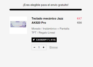 Teclado mecánico Jazz AK820 Pro por 47€