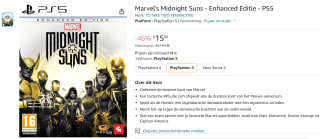 PS5 Marvel Midnight Suns Enhanced Edition voor €15 bij Amazon
