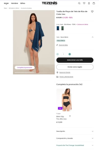 Toalla de Playa Tela de Rizo desde 4,95€