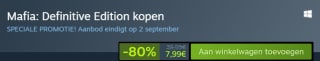 Mafia Definitive Edtion voor €7,99 via Steam