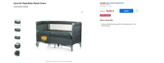 Cuna De Viaje Relax Pastel verde por 76,95€ (solamente online)