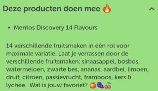 50% cashback op Mentos Discovery via Tikkie