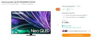 Samsung Neo QLED QN88D 65" Grijs voor €1.599 bij Artandcraft