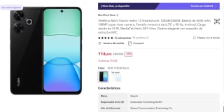 Xiaomi redmi 13 de 8GB/128GB por 116,67€ (cuenta nueva por 104,67€)
