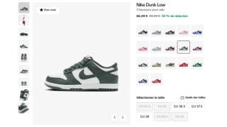 Baskets Nike Dunk Low à 66,49€