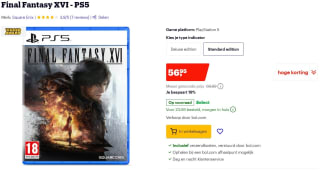 Final Fantasy XVI voor €56,95 bij Bol.com