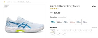 ASICS Gel Game 9 Clay Dames sneakers voor €26,90 bij TennisDirect