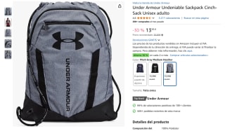Mochila Under Armour Undeniable Sackpack Cinch-Sack Unisex por 13,95€