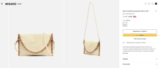 Bolso bandolera pequeño efecto rafia por 6,60€